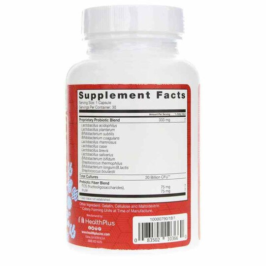 Probiotic Fiber 20 Billion CFU, 30 Capsules, HPI