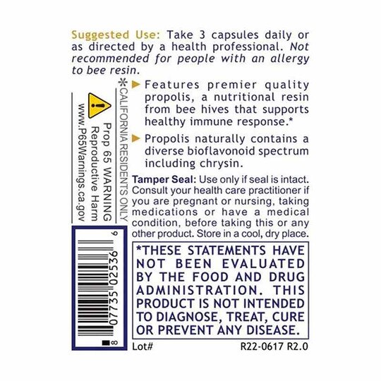 Propolis Immune Optimal Immune Support, 60 Veg Capsules, PRL