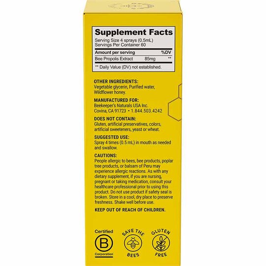Propolis Immune Support Throat Spray, 1.06 Oz, BKN