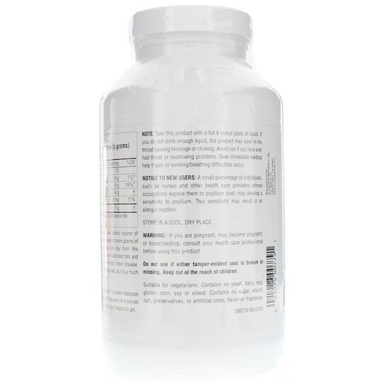 Psyllium Husk Powder, 12 Oz, SNN