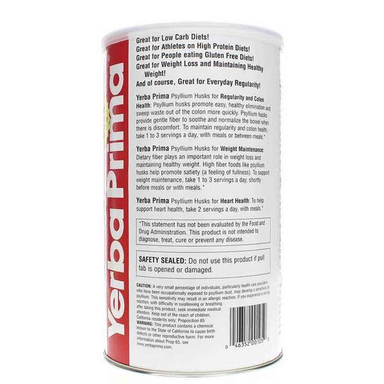 Psyllium Whole Husks Powder, 12 Oz, YPMA