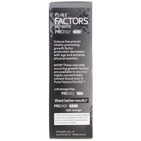 Pure Factors Ultimate Pro IGF 600, 1 Oz, FSL