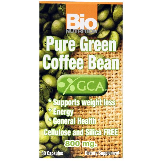 Pure Green Coffee Bean GCA 800 Mg, 50 Capsules, BNU