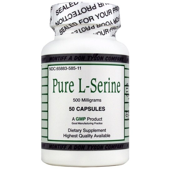 Pure L-Serine 500 Mg, 50 Capsules, MNT