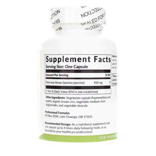 Pure Pancreas Glandular Capsules, 60 Capsules, PCHF
