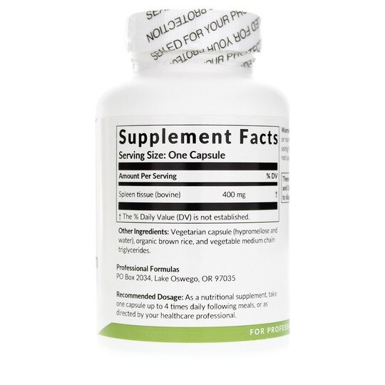 Pure Spleen Glandular Capsules, 60 Capsules, PCHF