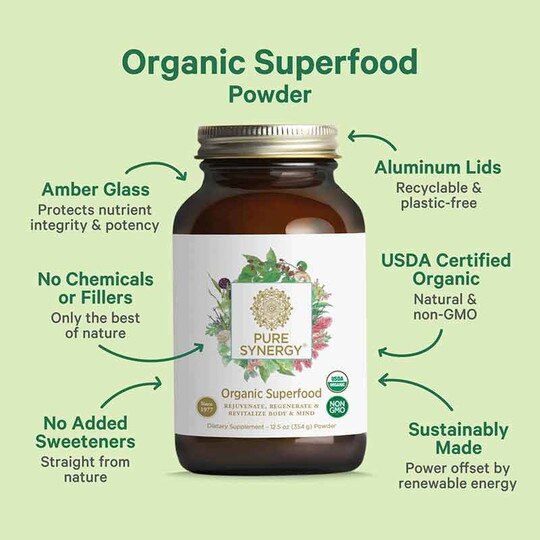 Pure Synergy Organic Superfood Powder, 12.5 Oz, PSY