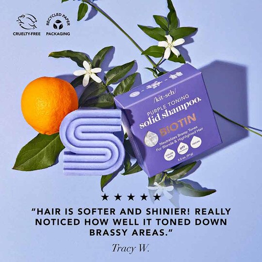 Purple Toning Solid Shampoo Bar, 3.2 Oz, KT