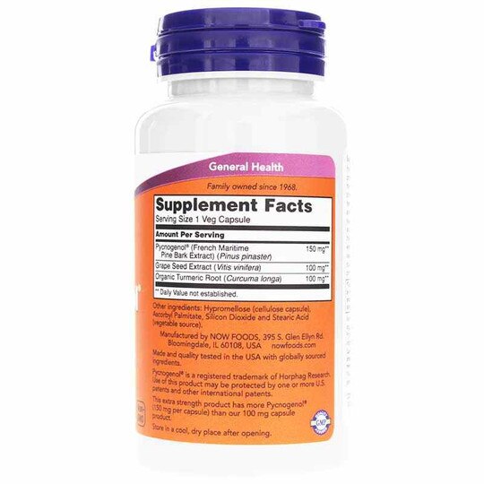 Pycnogenol 150 Mg Extra Strength, 60 Veg Capsules, NOW