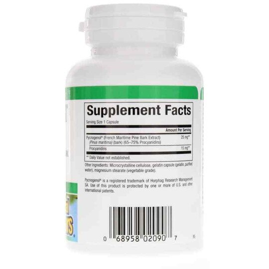 Pycnogenol 25 Mg, 60 Capsules, NF