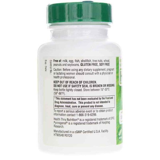 Pycnogenol 50 Mg, 30 Capsules, HTN