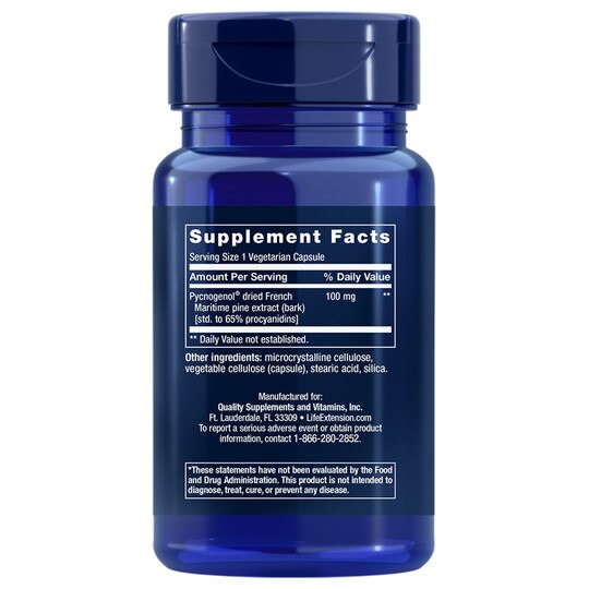 Pycnogenol French Maritime Pine Bark Extract, 60 Veg Capsules, LFE