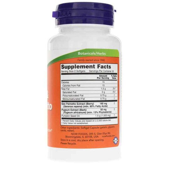 Pygeum & Saw Palmetto, 60 Softgels, NOW