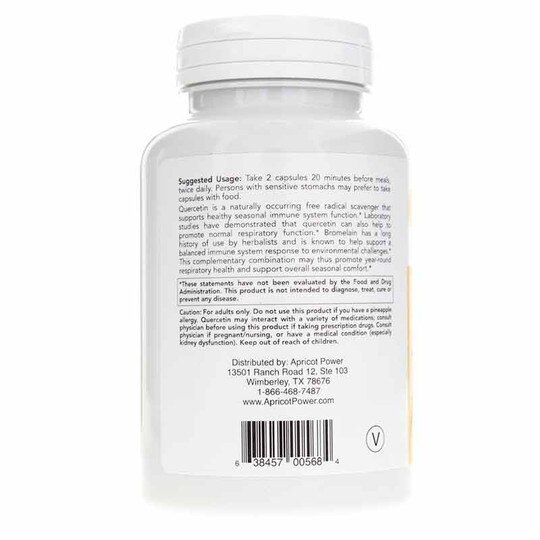 Quercetin with Bromelain, 120 Veg Capsules, APP
