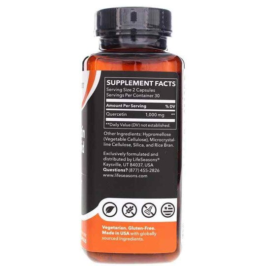 Quercetin Flavonoid 1000 Mg, 60 Veg Capsules, LSE