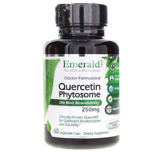 Quercetin Phytosome 250 Mg, 60 Veg Capsules, EMD