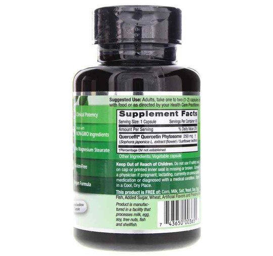 Quercetin Phytosome 250 Mg, 60 Veg Capsules, EMD