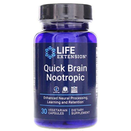 Quick Brain Nootropic, 30 Veg Capsules, LFE