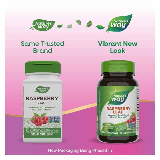 Raspberry Leaf, 100 Veg Capsules, NWA