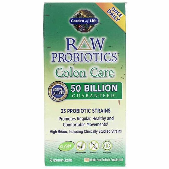 Raw Probiotics Colon Care, 30 Veg Capsules, GOL