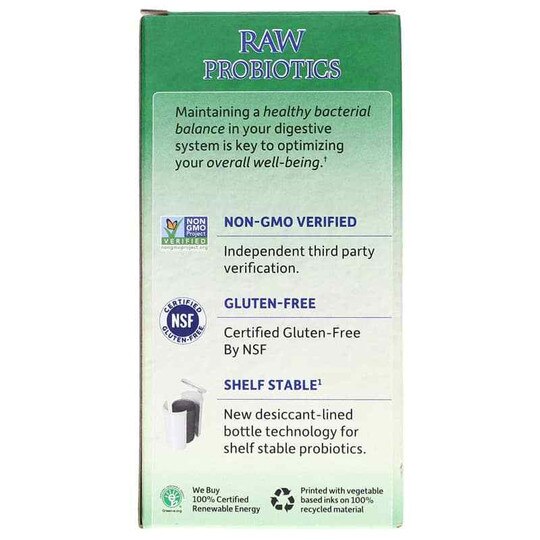 Raw Probiotics Colon Care Shelf-Stable, 30 Veg Capsules, GOL
