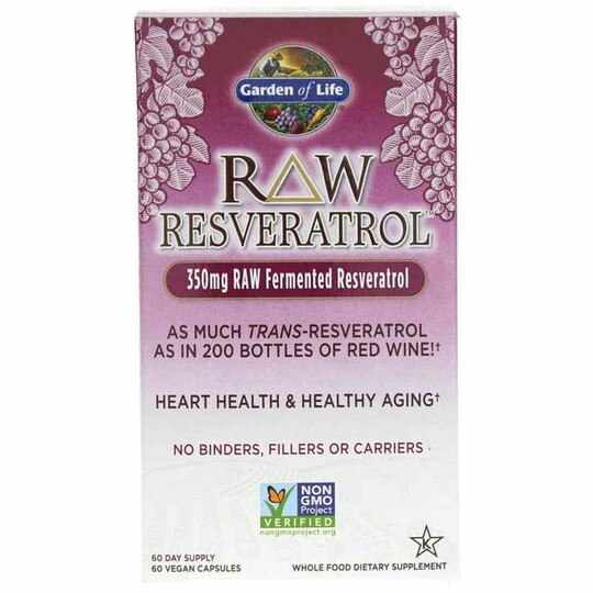 Raw Resveratrol 350 Mg, 60 Veg Capsules, GOL