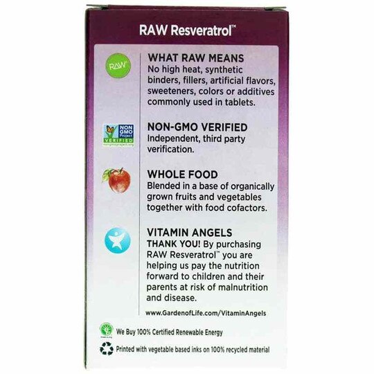 Raw Resveratrol 350 Mg, 60 Veg Capsules, GOL