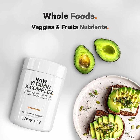 Raw Vitamin B Complex, 60 Veg Capsules, CDE