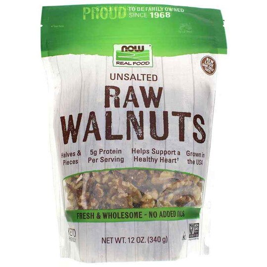 Raw Walnuts Unsalted, 12 Oz, NOW