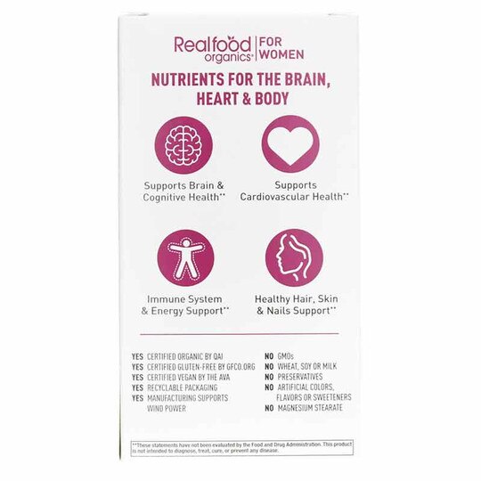 Realfood Organics Multivitamin For Women, 60 Tablets, CTL