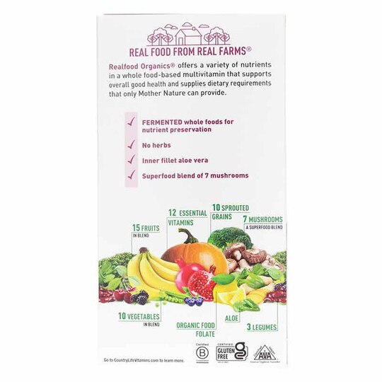 Realfood Organics Multivitamin For Women, 60 Tablets, CTL