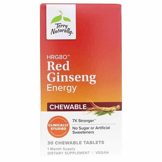 Red Ginseng HRG80 Energy Chewable, 30 Chewable Tablets, TNT