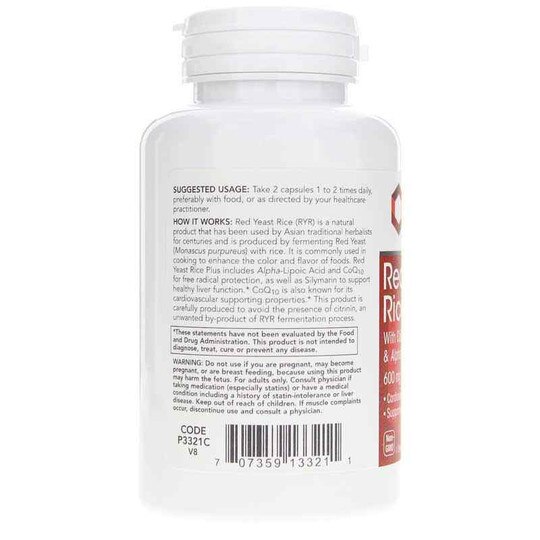 Red Yeast Rice Plus, 90 Veg Capsules, PFLB