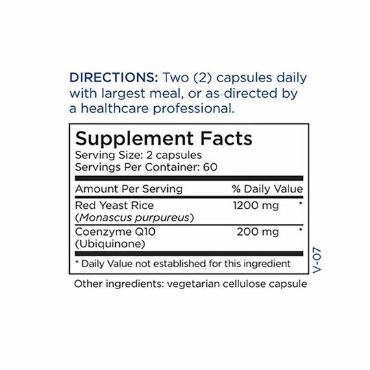 Red Yeast Rice with CoQ10, 120 Veg Capsules, MTM