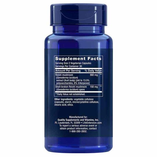 Reishi Extract Mushroom Complex, 60 Veg Capsules, LFE