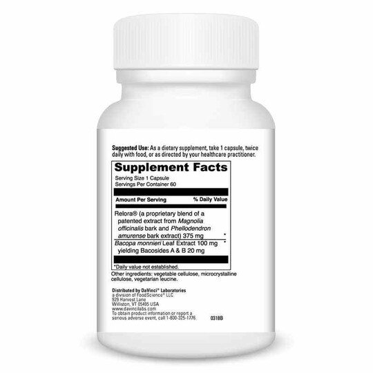 Relora with Bacopa, 60 Veg Capsules, DL