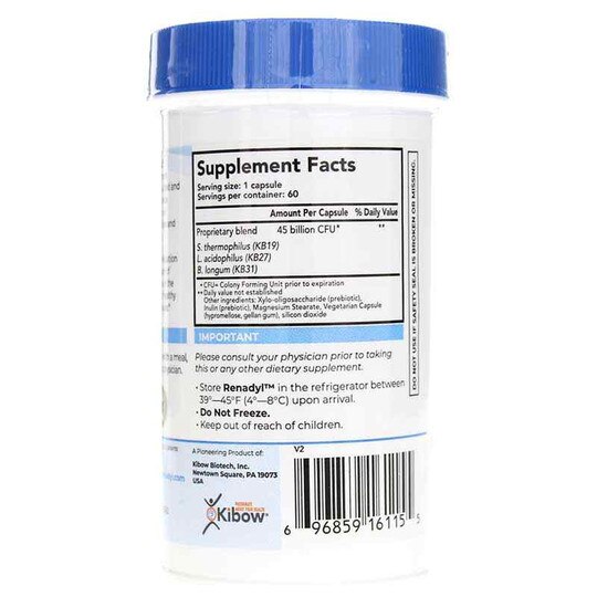 Renadyl Probiotic & Prebiotic, 60 Veg Capsules, KIB