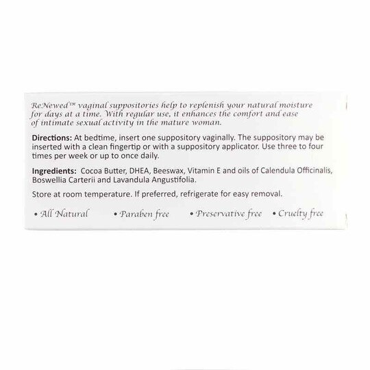 ReNewed Vaginal Suppositories, 15 Suppositories, BZW