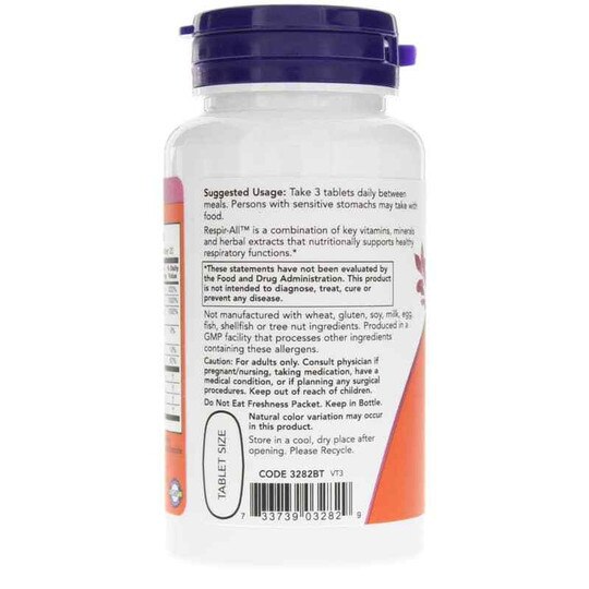 Respir-All, 60 Tablets, NOW