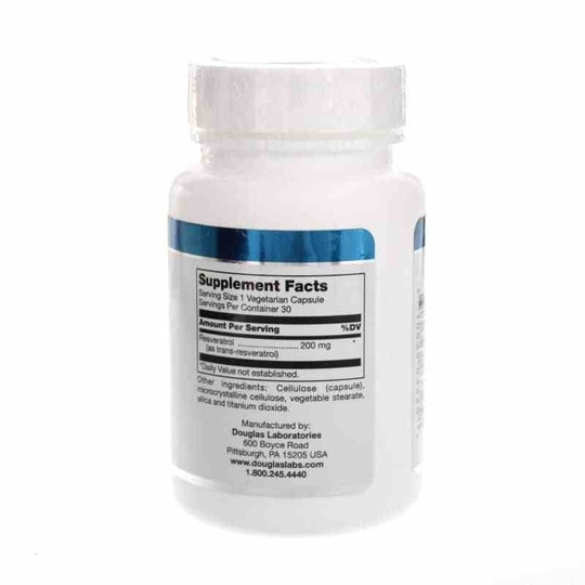 Resveratrol 200 Mg, 30 Veg Capsules, DGL