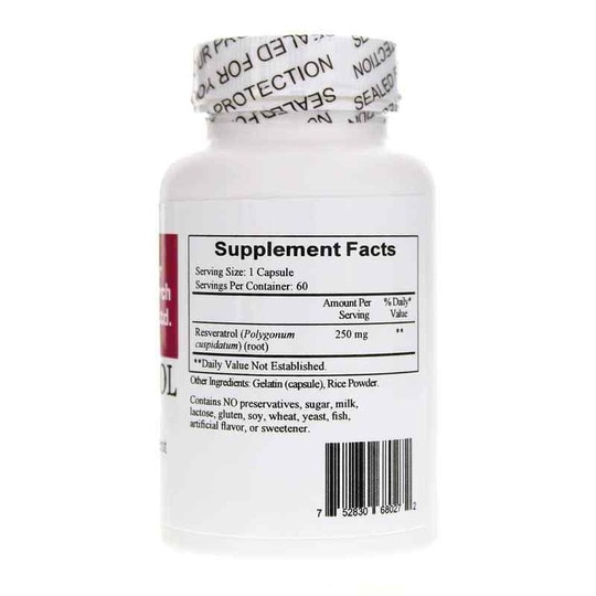 Resveratrol 250 Mg, 60 Capsules, CR