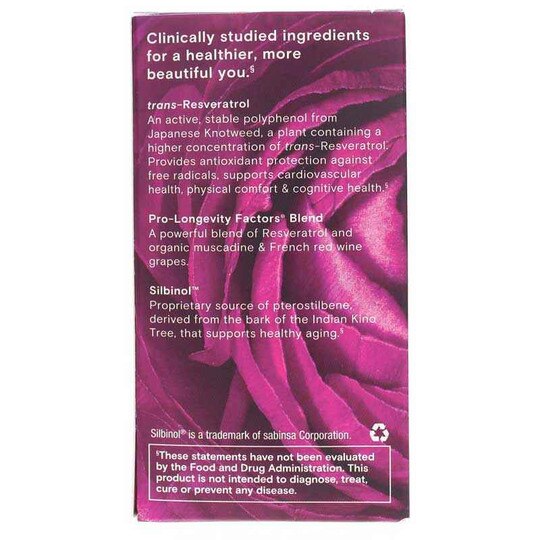 Resveratrol 500 Mg with Pterostilbene, 60 Veg Capsules, RVN
