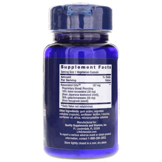 Resveratrol Elite, 30 Veg Capsules, LFE