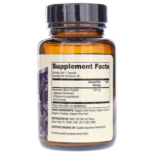 Resveratrol Organic, 30 Capsules, DRM