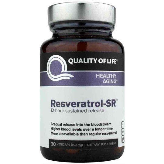 Resveratrol-SR 12-Hour Sustained Release, 30 Veg Capsul, QOL