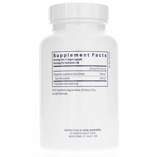 Resveratrol Ultra High Potency 500 Mg, 60 Veg Capsules, VTN