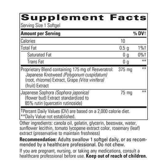 Resveratrol Ultra HP, 60 Softgels, INT