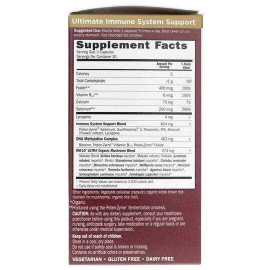 RM-10 Ultra Immune System Support, 90 Veg Capsules, GOL