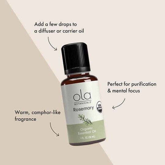 Rosemary Organic Essential Oil, 1 Oz, DRM