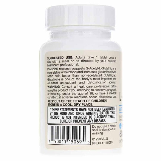 S-Acetyl Glutathione 100 Mg, 60 Tablets, JRF